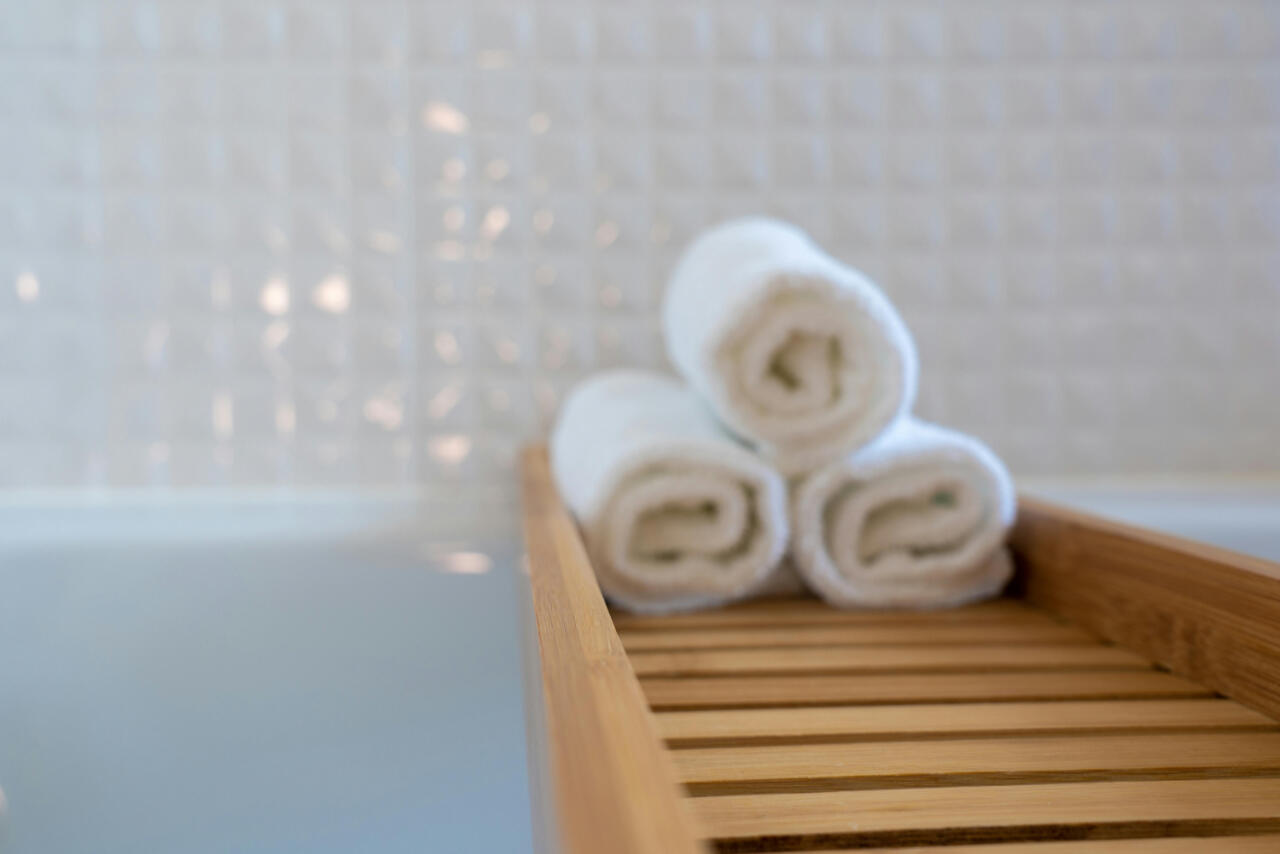 Asciugamani in spugna in wellness e hotel