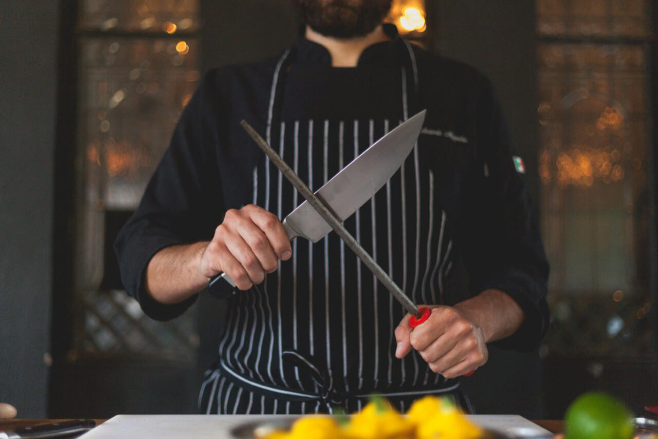 Apron is an essential part of chef’s attire, providing protection from spills and heat while enhancing the overall look.